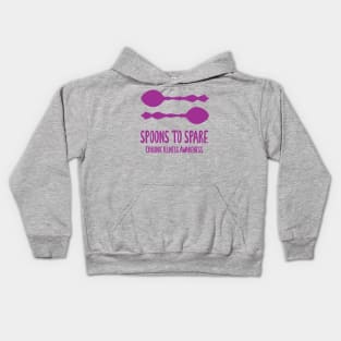 Spoons To Spare - Chronic Illness Awareness (Magenta) Kids Hoodie